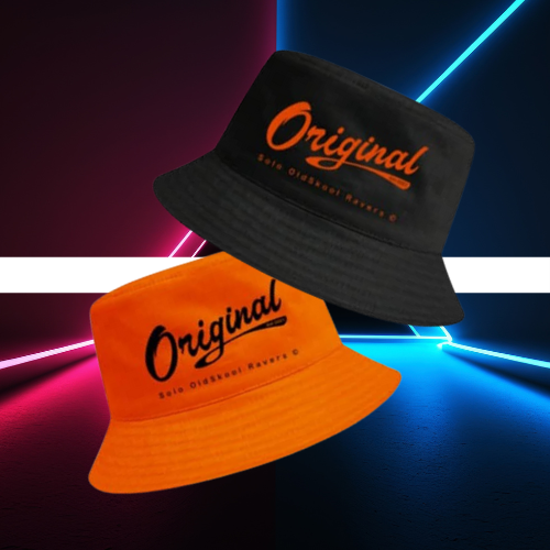 Black & Orange Solo Ravers Reversible Bucket Hat